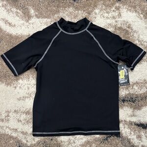 First Wave Black Rash Guard with Gray Accents